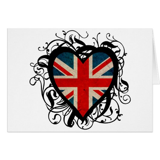 Decorative British Heart Cards (Front Horizontal)