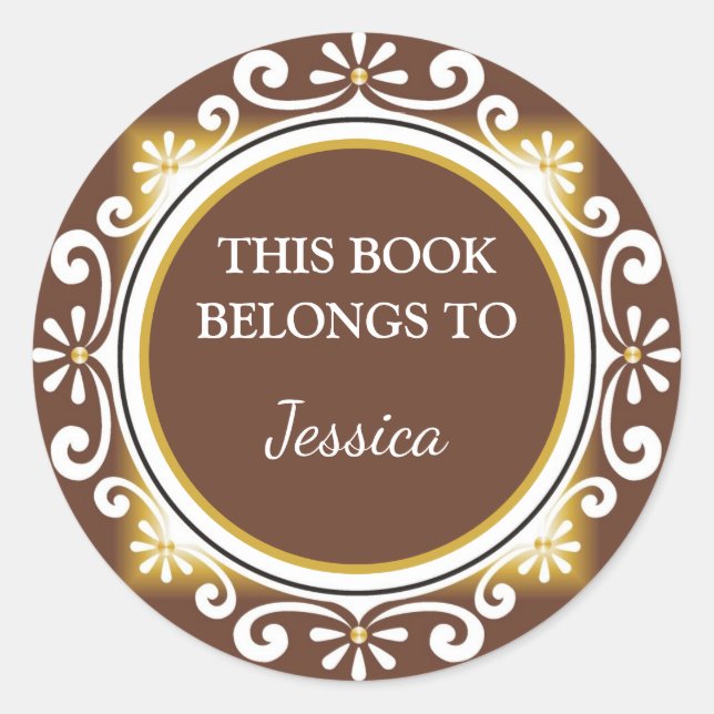 Decorative Brown From The Library Of Bookplates (Front)