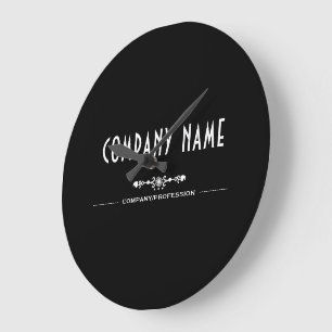 Decorative Business Name Large Clock