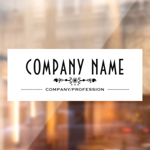 Decorative Business Name Window Cling