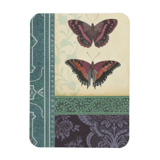 Decorative Butterfly Brocade by Vision Studio Magnet (Vertical)