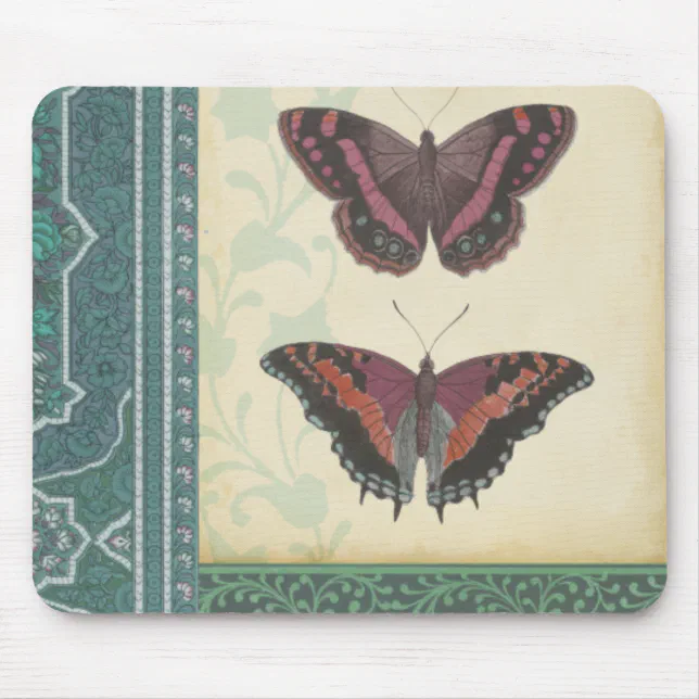 Decorative Butterfly Brocade by Vision Studio Mouse Pad | Zazzle