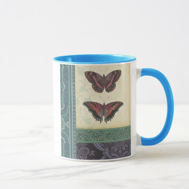 Decorative Butterfly Brocade by Vision Studio Mug (Right)