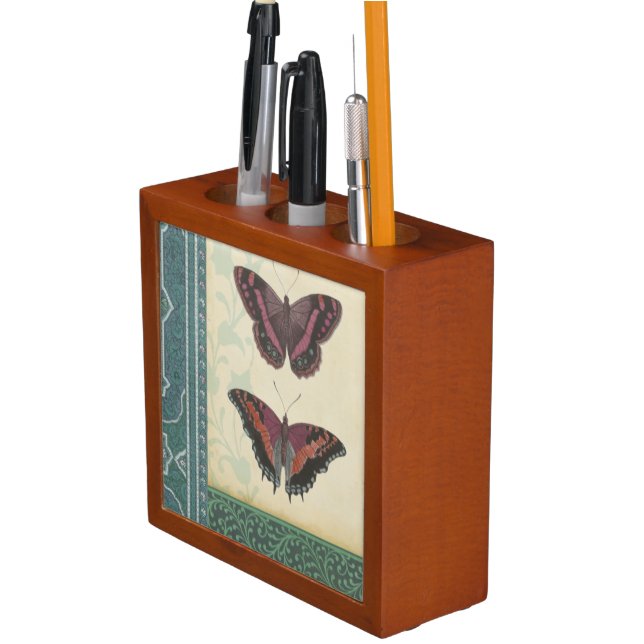 Decorative Butterfly Brocade by Vision Studio Pencil/Pen Holder (In Situ)