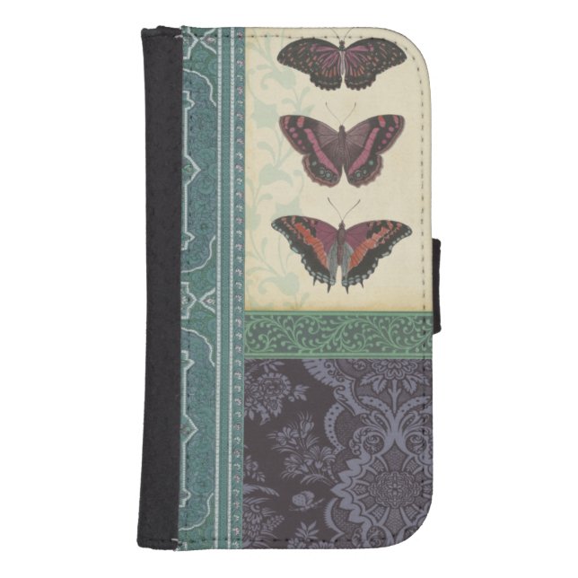 Decorative Butterfly Brocade by Vision Studio Samsung Galaxy Wallet Case (Front)