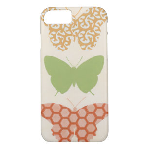 Decorative Butterfly Patterns on Cream Background iPhone 8/7 Case