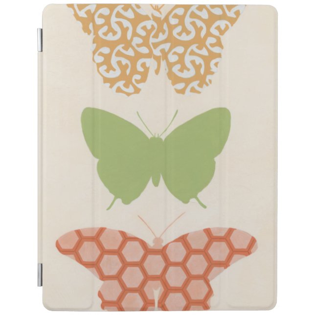 Decorative Butterfly Patterns on Cream Background iPad Smart Cover (Front)