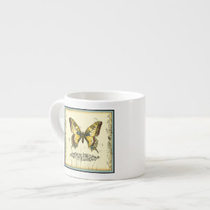 Decorative Butterfly with Wildflowers Espresso Cup