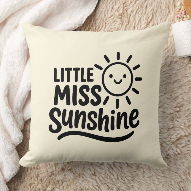 Decorative Cab - Little Miss Sunshine Throw Pillow (Blanket)