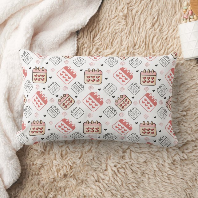 Decorative calendar seamless pattern lumbar pillow (Blanket)