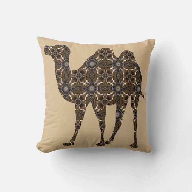 Decorative Camel Throw Pillow (Front)