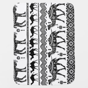 Decorative Camels Seamless Pattern Design Baby Blanket