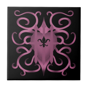 Decorative captured heart tile