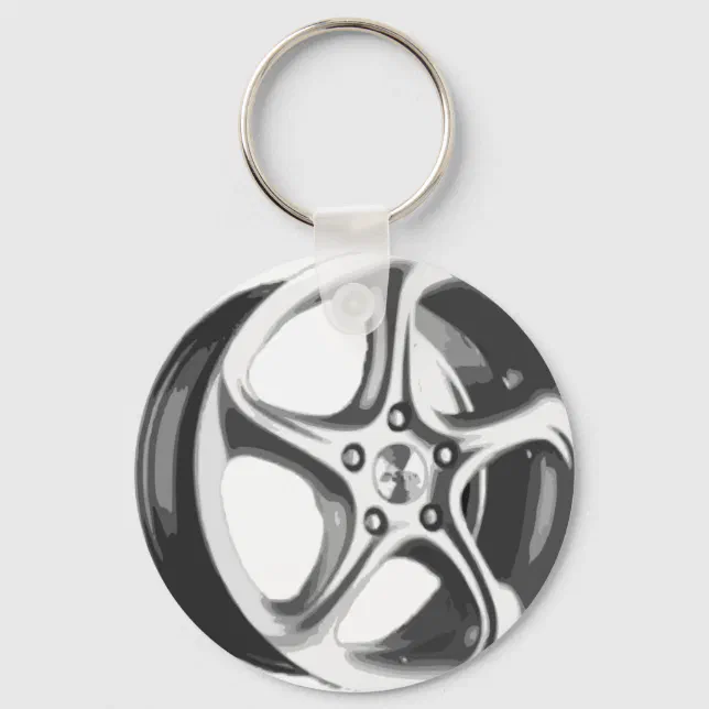 Decorative Car Rim Keychain | Zazzle