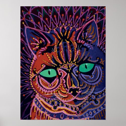 Decorative Cat by Louis Wain Poster