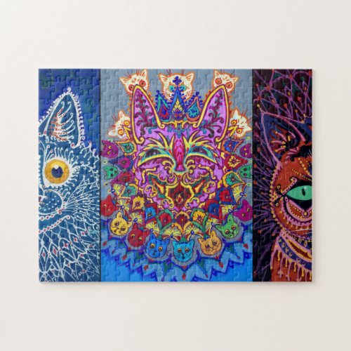 Decorative Cats by Louis Wain Jigsaw Puzzle