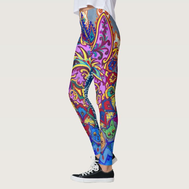 Decorative Cats by Louis Wain Leggings (Left)