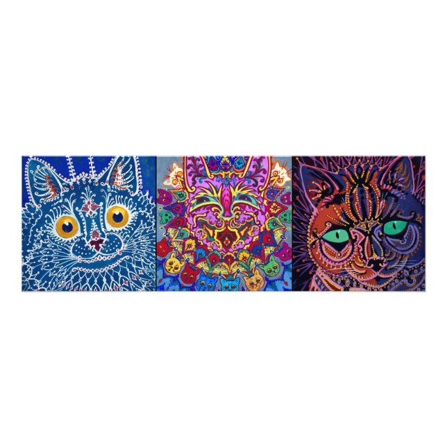 Decorative Cats by Louis Wain Photo Print (Front)