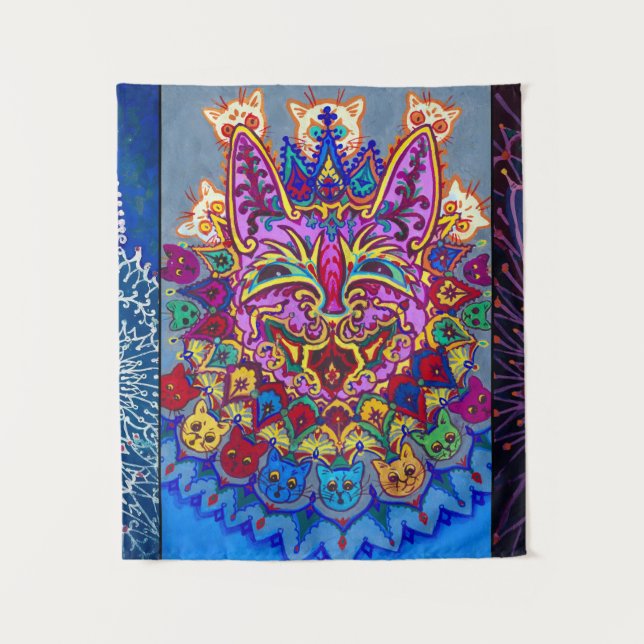Decorative Cats by Louis Wain Tapestry (Front)