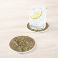 Celtic Trinity Knot Pine Wood Slice Coaster Set of 4, Engraved