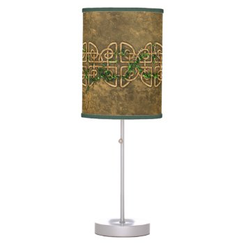 Decorative Celtic Knots With Ivy Table Lamp by packratgraphics at Zazzle