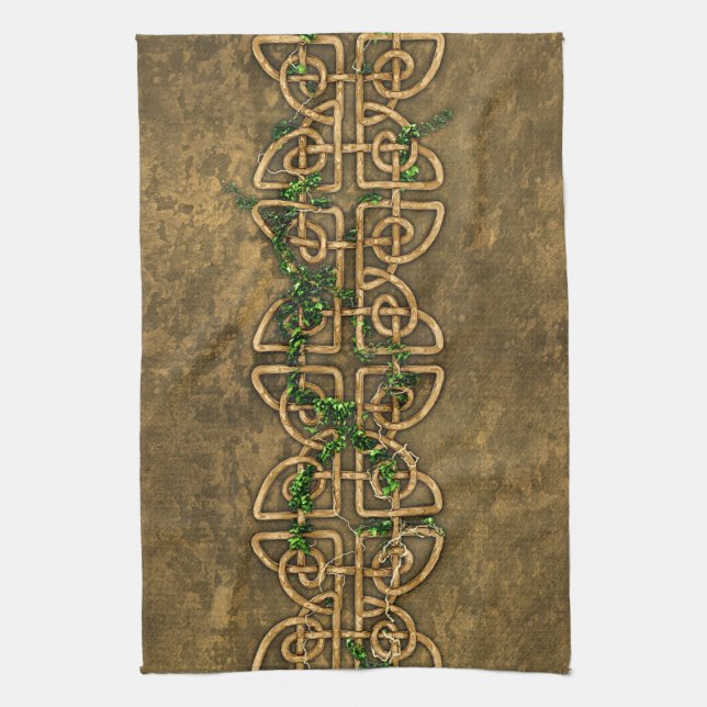 Decorative Celtic Knots With Ivy Towel (Vertical)
