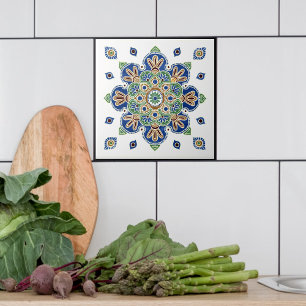 Decorative Ceramic tile multicolor medallion