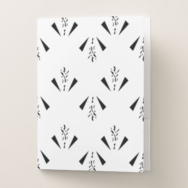Decorative, Charcoal Gray Pocket Folder (Front)