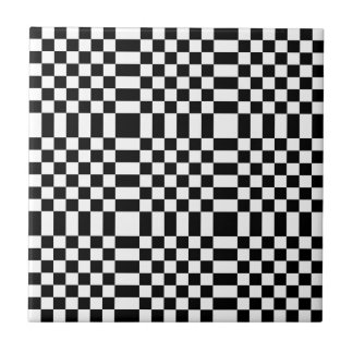 Decorative Checkerboard Based Geometry Ceramic Tile