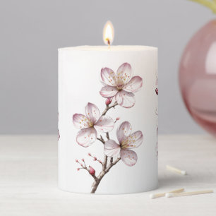 Decorative Cherry Blossom prints on Candles