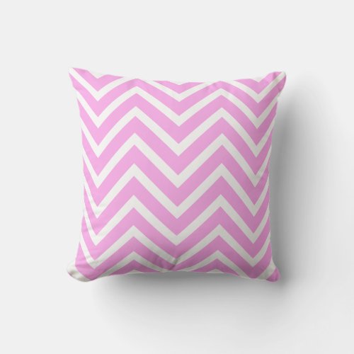 Decorative Chevron Pattern Light Pink And White Throw Pillow