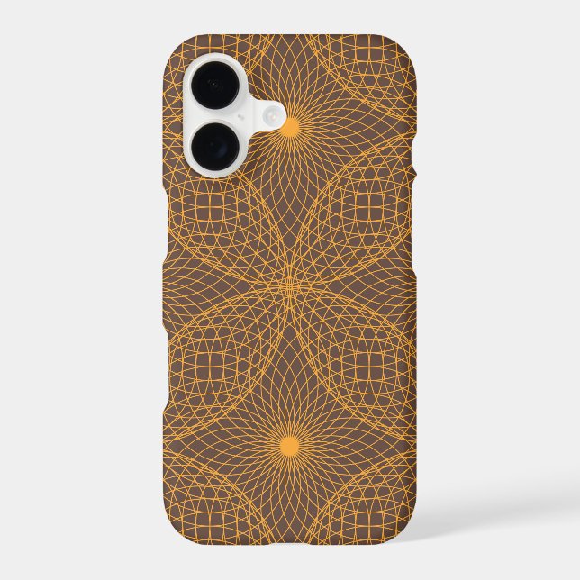 Decorative, chic, abstract mandala style pattern iphone case (Back)