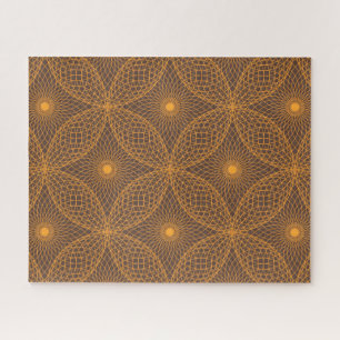 Decorative, chic, abstract mandala style pattern jigsaw puzzle