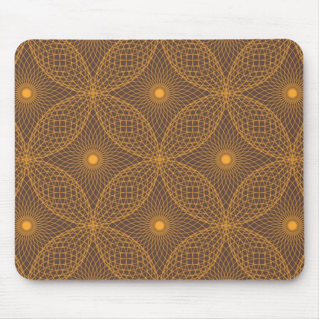 Decorative, chic, abstract mandala style pattern mouse pad (Front)
