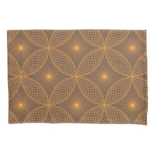 Decorative, chic, abstract mandala style pattern pillow case