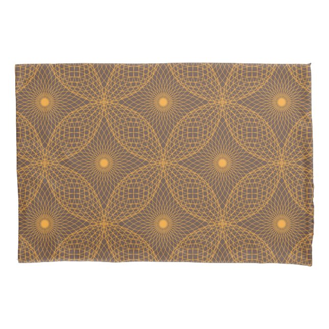 Decorative, chic, abstract mandala style pattern pillow case (Front)