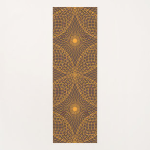 Decorative, chic, abstract mandala style pattern yoga mat