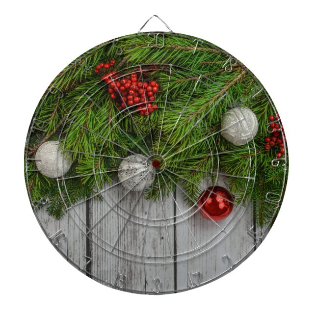 Decorative Christmas Backdrop Dart Board (Front)