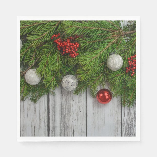 Decorative Christmas Backdrop Napkins (Front)