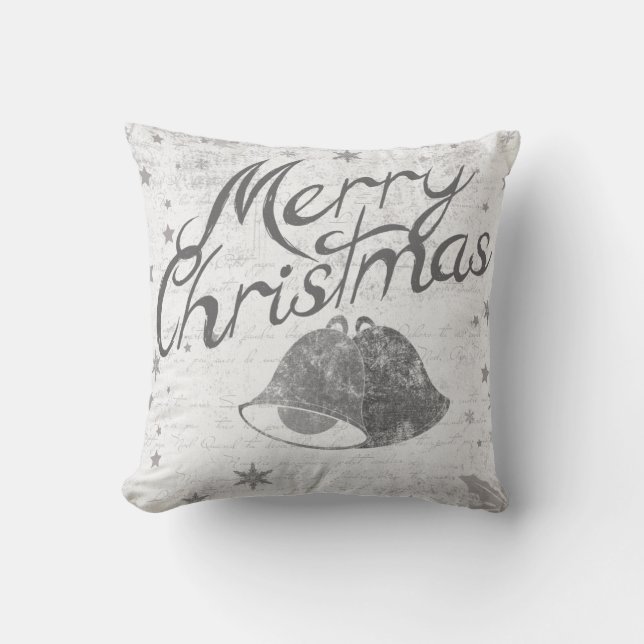 Decorative Christmas Bells Advent Throw Pillow (Front)