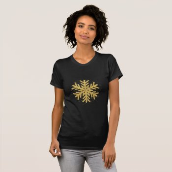 Decorative Christmas Glitter Snowflake Women's T-shirt by Pick_Up_Me at Zazzle