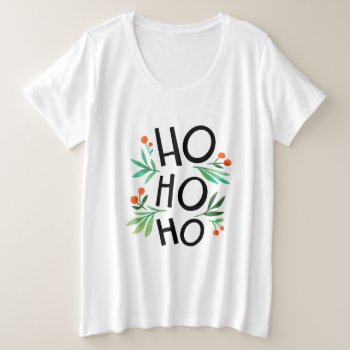 Decorative Christmas Lettering With Ho Ho T-shirts by Pick_Up_Me at Zazzle