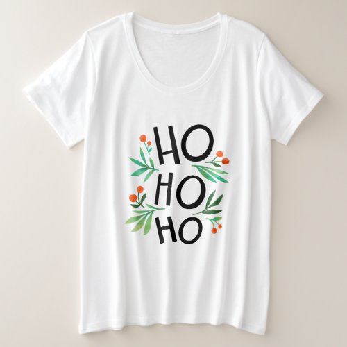 Decorative Christmas lettering with ho ho t_Shirts