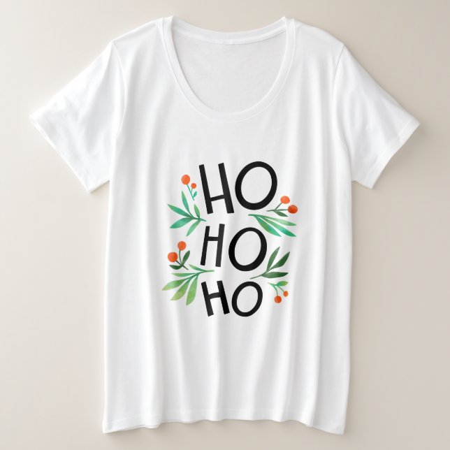 Decorative Christmas lettering with ho ho t-Shirts (Design Front)