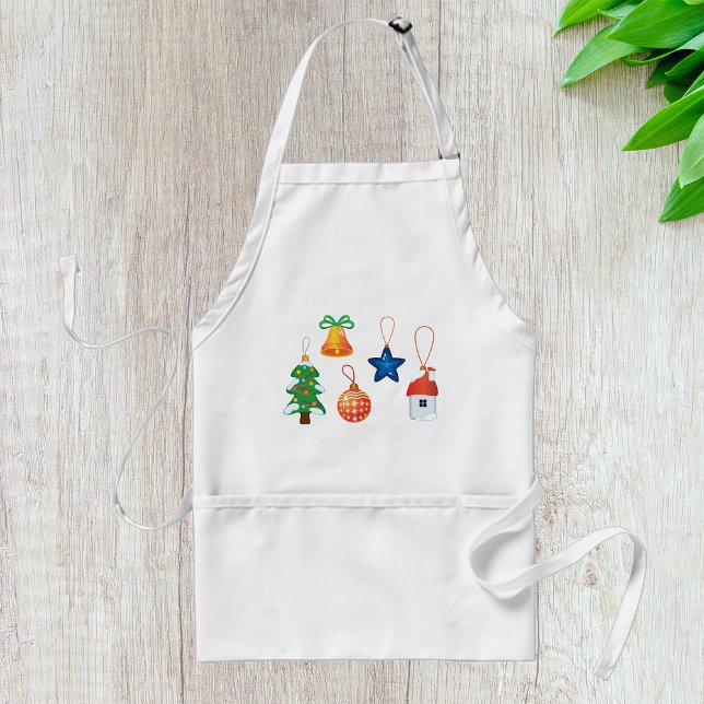Decorative Christmas Ornaments Adult Apron (Creator Uploaded)
