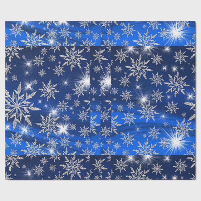 Decorative Christmas Ornaments with Snow Wrapping Paper (Seam)