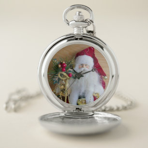 DECORATIVE CHRISTMAS SANTA POCKET WATCH