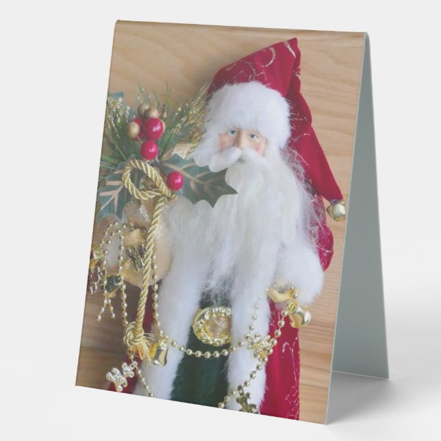 DECORATIVE CHRISTMAS SANTA TABLE TENT (Front)