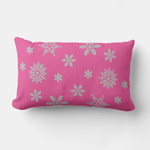 Decorative Christmas Snowflake Believe Holiday Lumbar Pillow