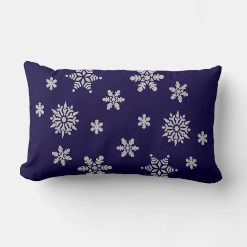 Decorative Christmas Snowflake Believe Holiday Lumbar Pillow